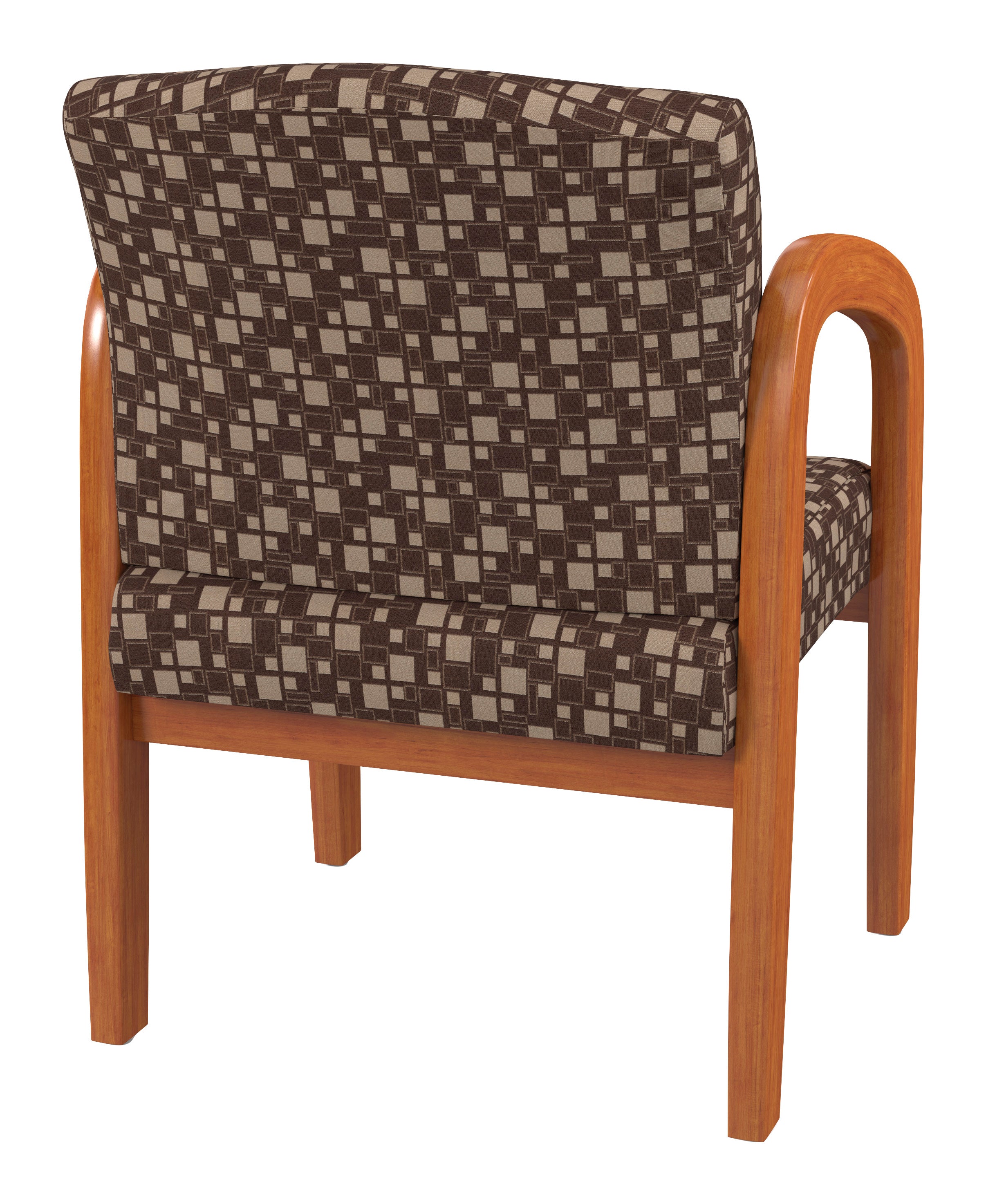 Medium Oak Finish Wood Visitor Chair 2